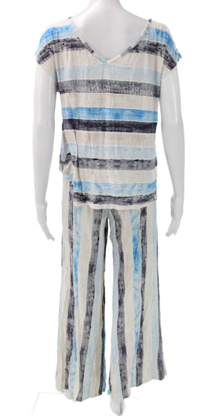 Splendid Womens Multicolor Striped V-Neck Sleeveless Rayon Set Size S