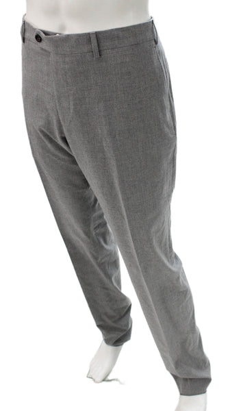 Pescarolo Mens Dress Pants Cashmere Gray Button Inseam 34 Size 56
