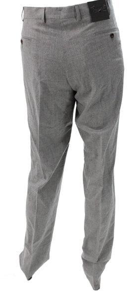 Pescarolo Mens Dress Pants Cashmere Gray Button Inseam 34 Size 56