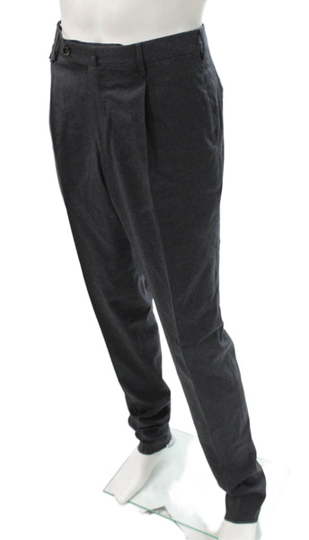 PT Torino Mens Dress Pants Wool Gray Button Size 52