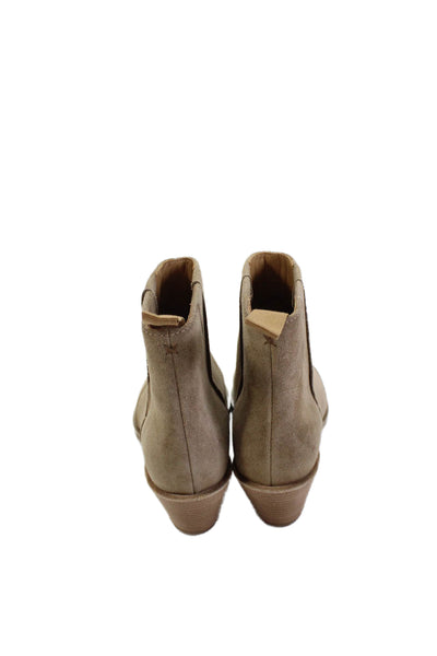 Rag & Bone Womens Suede Pointed Toe Ankle Boots Beige Size 37 7