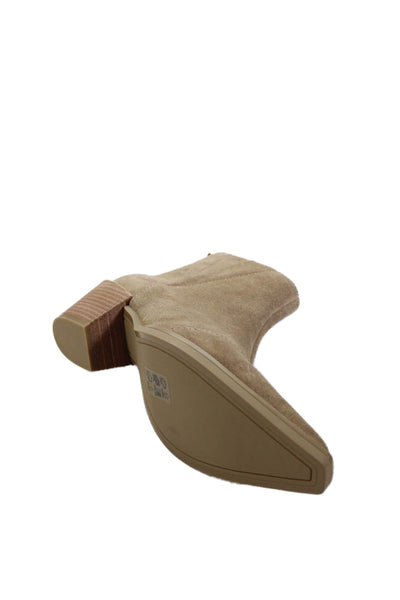 Rag & Bone Womens Suede Pointed Toe Ankle Boots Beige Size 37 7
