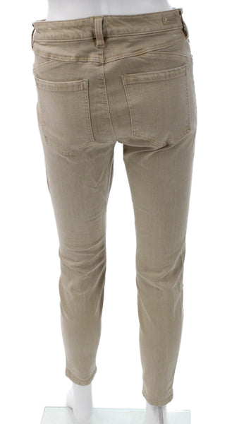Liverpool Los Angeles Womens Skinny Jeans High Rise Beige Cotton Blend Size 6