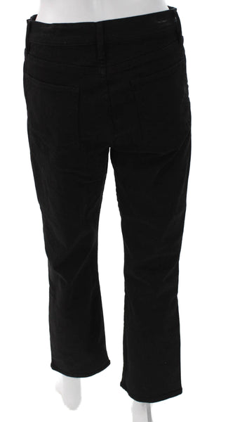 Frame Womens Straight Jeans Black Mid Rise Button Size 29