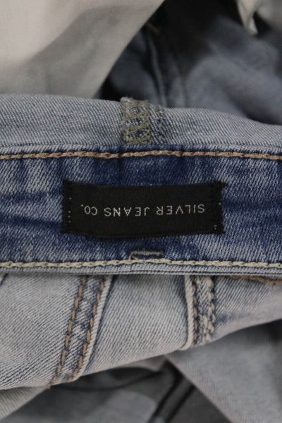 Silver Jeans Womens Bootcut Jeans Blue Low Rise Cotton Blend Size 29