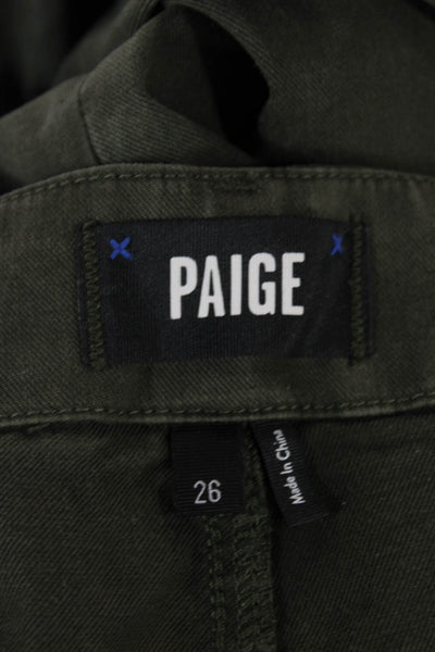 Paige Black Label Women Green Straight Jeans Size 26