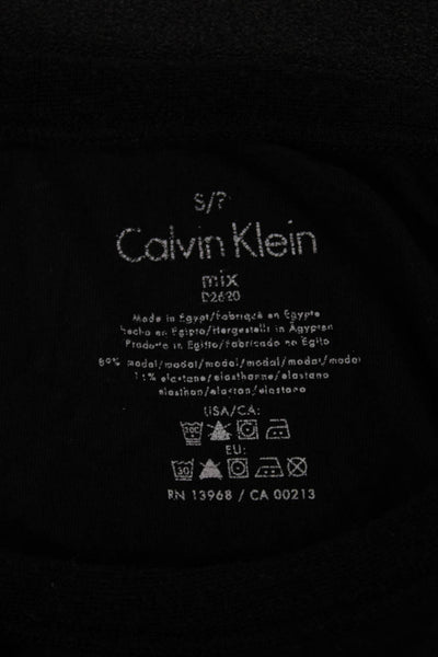 Calvin Klein Womens Basic Black T-Shirt Long Sleeve Crew Neck Size S