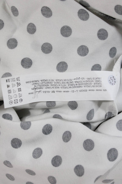 Zara Women Slip Dress White Polka Dot Cowl Maxi Sleeveless Size M