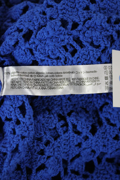 Zara Women Blue Tank Dress Scoop Neck Sleeveless Cotton Above Knee Size S