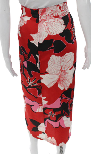 Zara Womens Wrap Skirt Long Floral Tie Multicolor Polyester Size S