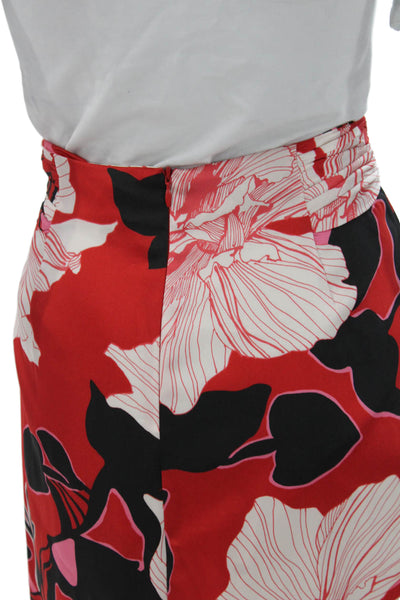 Zara Womens Wrap Skirt Long Floral Tie Multicolor Polyester Size S