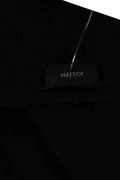 Joseph Women Cashmere V Neck Pullover Sweater Black Long Sleeve Size S