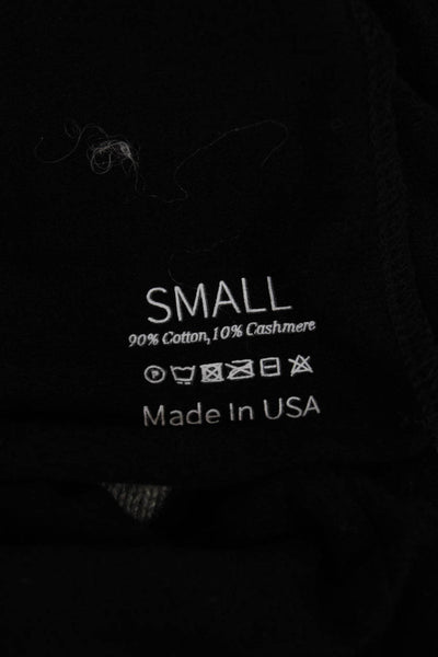 Live the Process Womens Cropped Black Tank Crew Neck Cotton Cashmere Size S