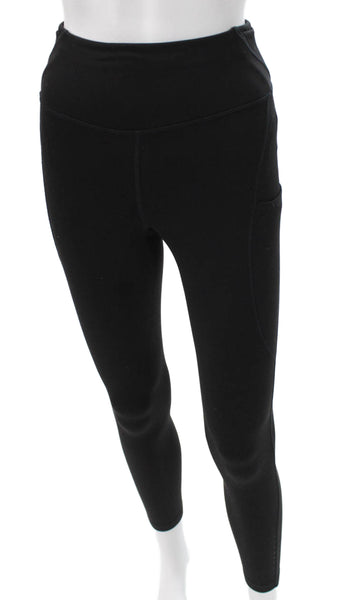 Lululemon Women Ankle Leggings Black Polyester Solid Size S