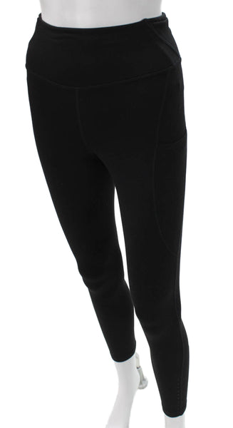 Lululemon Women Ankle Leggings Black Polyester Solid Size S