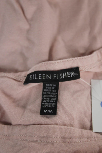 Eileen Fisher Women Tunic Pink Boat Neck Long Sleeve Polyester Size M