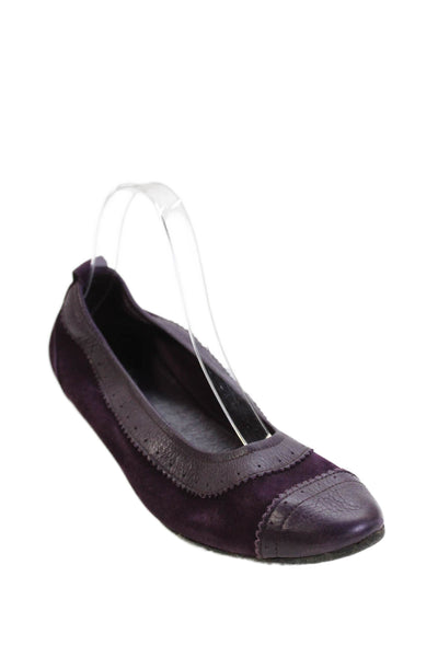 Arche Women's Round Toe Slip-On Ballet Flats Shoes Purple Size 8.5