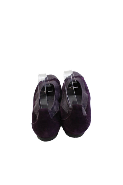 Arche Women's Round Toe Slip-On Ballet Flats Shoes Purple Size 8.5