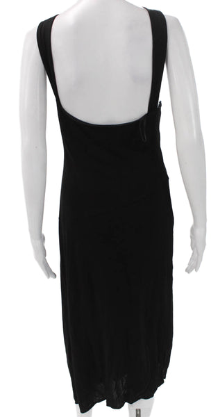 BCBGMAXAZRIA Women Maxi Dress Black Halter Sleeveless Rayon Long Size M