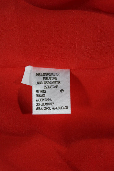Alex Marie Womens Shift Dress Red Boat Neck Short Sleeve Knee Length Size 12