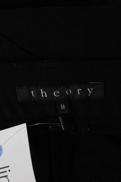 Theory Womens Skinny Black Viscose Pants Size M