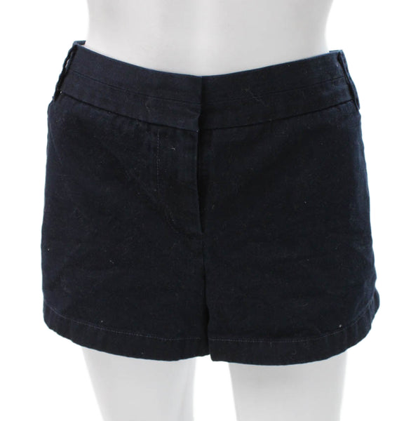 J Crew Women Blue Cotton Chino Shorts Size 12