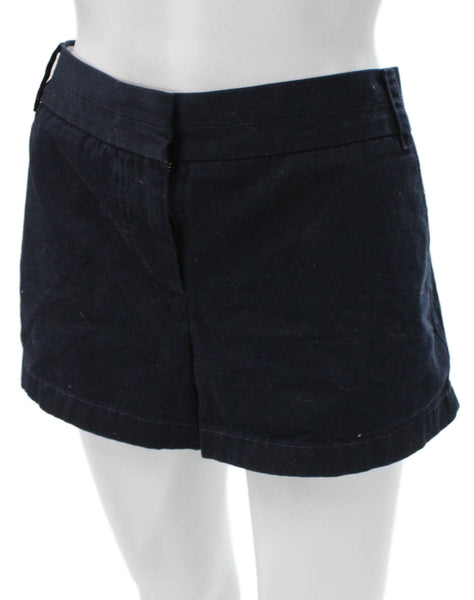 J Crew Women Blue Cotton Chino Shorts Size 12