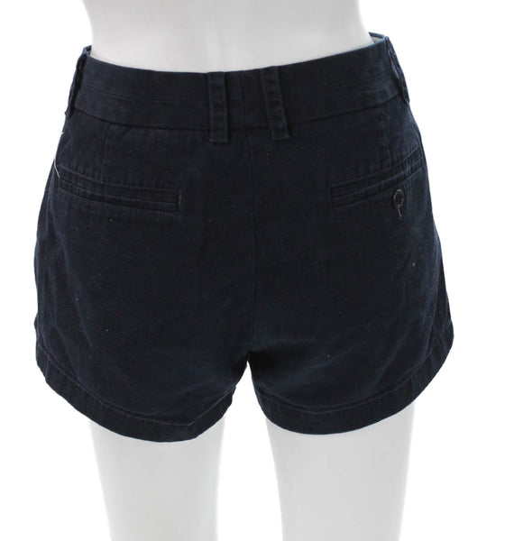J Crew Women Blue Cotton Chino Shorts Size 12