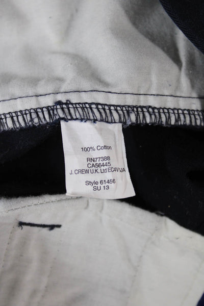 J Crew Women Blue Cotton Chino Shorts Size 12