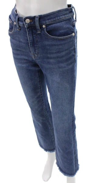 Madewell Women Flared Jeans Blue Mid Rise Inseam 28 Size 27