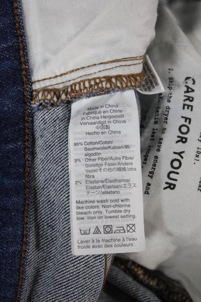 Madewell Women Flared Jeans Blue Mid Rise Inseam 28 Size 27