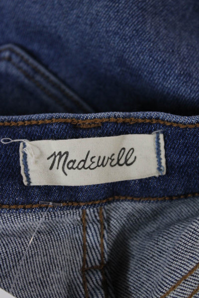 Madewell Women Flared Jeans Blue Mid Rise Inseam 28 Size 27