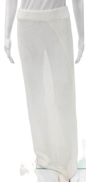 Superdown Womens Maxi Skirt White Rayon Long Size L