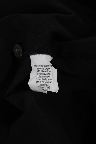 J Crew Womens Black Collared Long Sleeve Button Up Shirt Size M