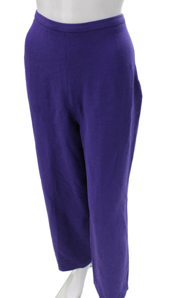 Eileen Fisher Women Dress Pants Purple Viscose Zip Inseam 28 Size M