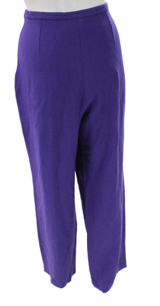 Eileen Fisher Women Dress Pants Purple Viscose Zip Inseam 28 Size M