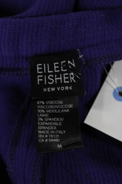 Eileen Fisher Women Dress Pants Purple Viscose Zip Inseam 28 Size M