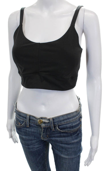 Varley Womens Sports Bra Black Sleeveless Polyester Size L