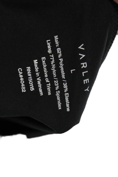 Varley Womens Sports Bra Black Sleeveless Polyester Size L