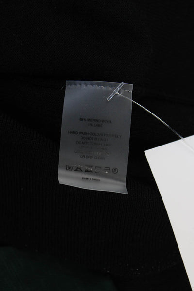 Margaret OLeary Womens Merino Wool Turtleneck Pullover Black Size L