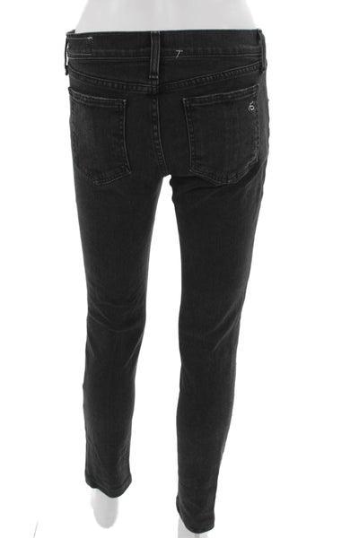 Rag & Bone Women Black Mid-Rise Skinny Jeans Cotton Size 28