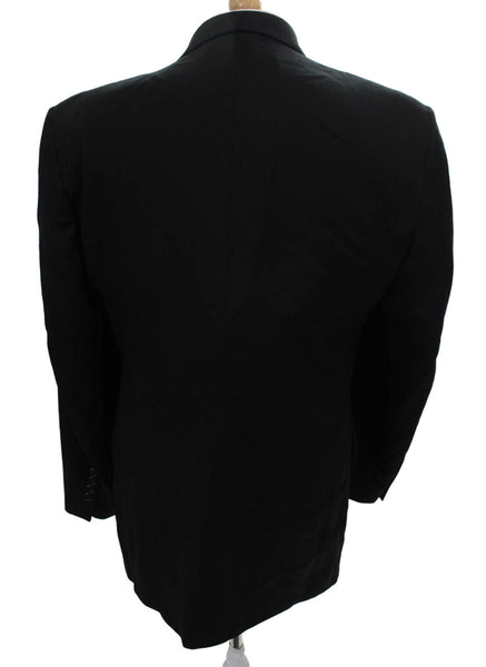 Fioravanti Mens Black Blazer Button Solid Size L