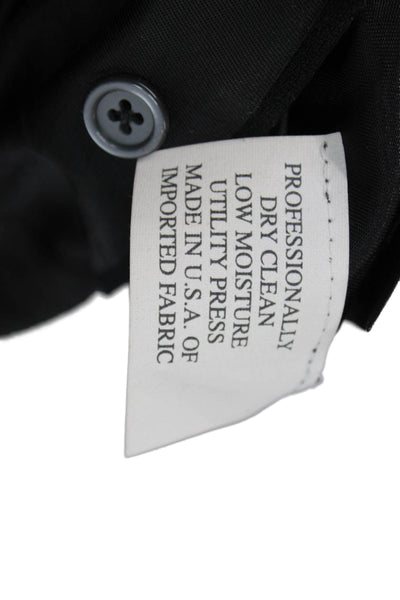 Fioravanti Mens Black Blazer Button Solid Size L