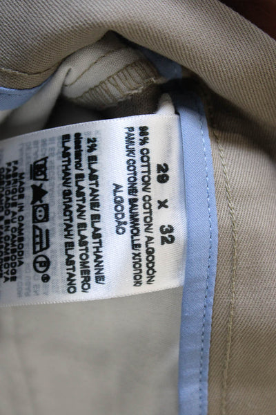 Dockers Mens Chino Pants Beige Cotton Stretch Button Inseam 32 Size 29