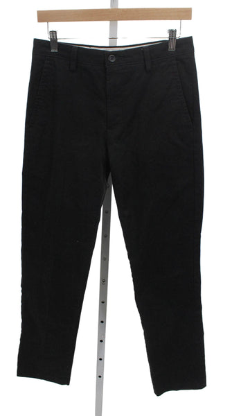 Dockers Mens Black Chino Pants Button 64% Cotton Size 32