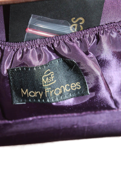 Mary Frances Womens Beaded Floral Snap Closure Shoulder Bag Multicolor
