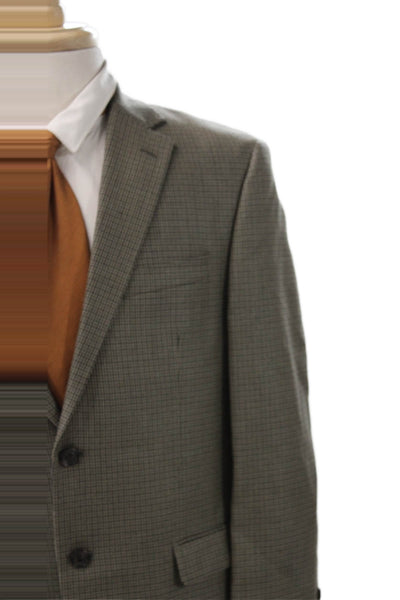 Lauren Ralph Lauren Mens Blazer Gray Silk Check Button Size 40