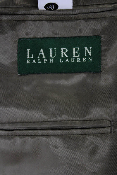 Lauren Ralph Lauren Mens Blazer Gray Silk Check Button Size 40