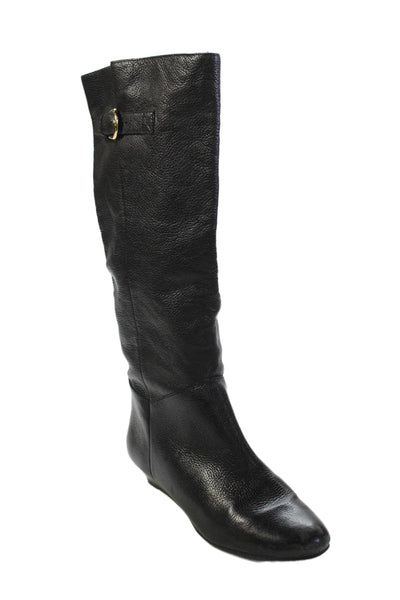 STEVEN BY STEVE MADDEN Womens Leather Knee High Boots Black Size 7.5