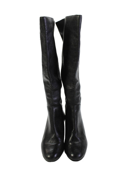 STEVEN BY STEVE MADDEN Womens Leather Knee High Boots Black Size 7.5